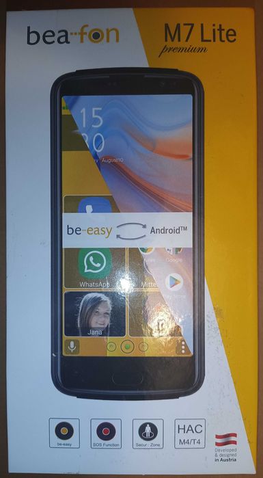 BEAFON M7 Lite Premium Smartfon Dla Seniora Ładowarka Słuchawki Nowy