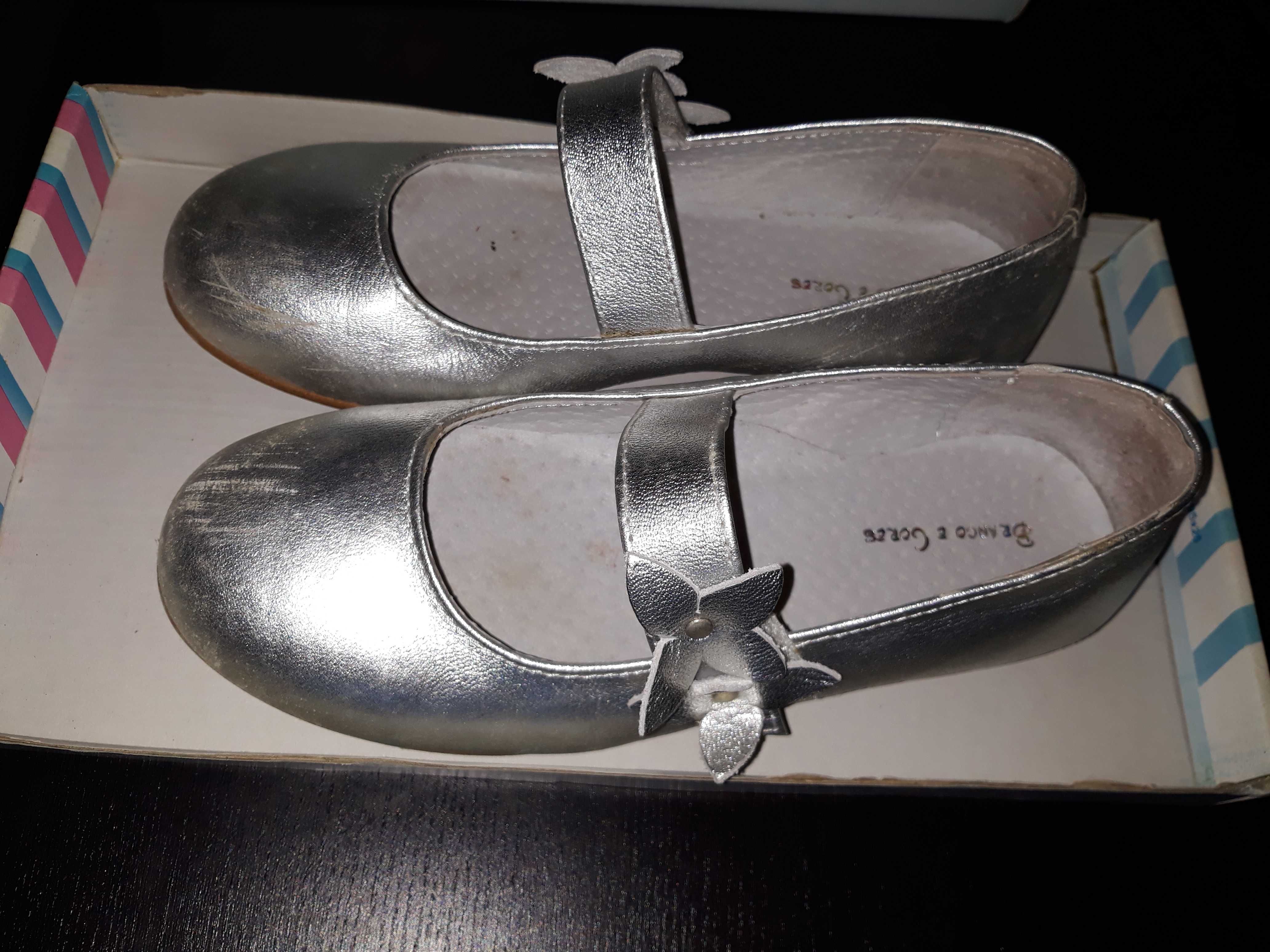 Sapatos menina cerimónia,  prateados, n°31