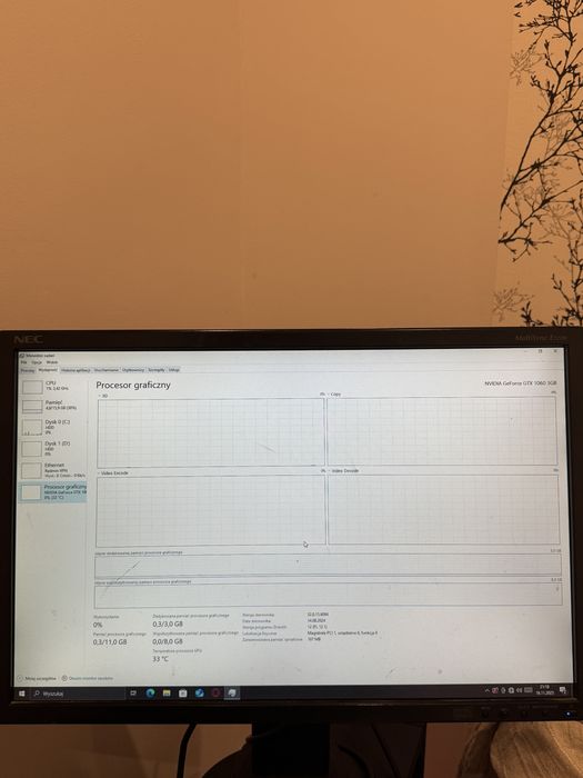 Komputer stacjonarny wraz z monitorem (GTX 1060 (i7 3770) (16 GB RAM)