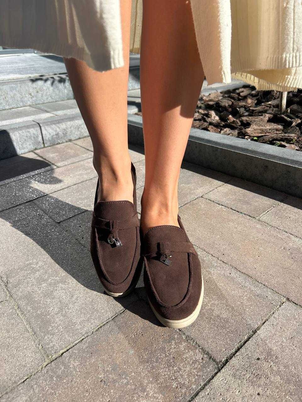 Лофери замш шоколад 36 40 ЖК СОФІЯ