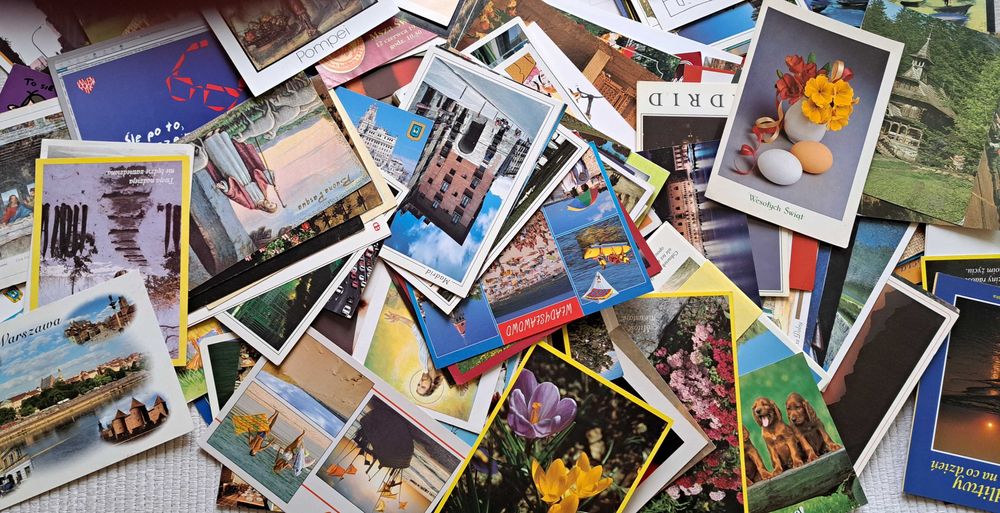 Zestaw starych pocztówek ( nowe i uzywane , polskie i zagraniczne )