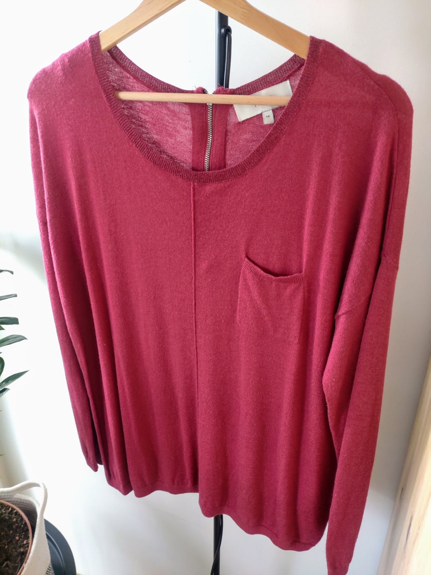 Sweterek damski z wełną merino Woolmark r. XL