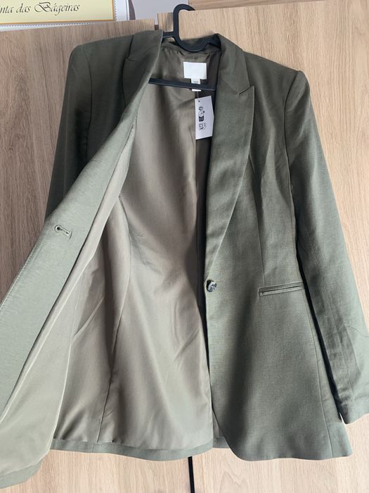 Blazer linho, verde novo com etiqueta