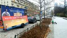 Reklama mobilna, przyczepa reklamowa, kampania, Katowice