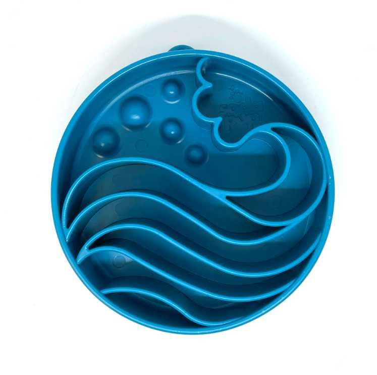 Miska spowalniająca jedzenie dla psa SodaPup Wave design - fale