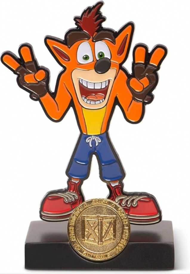 Estátua de metal Crash Bandicoot (Colecionador, Activision, PowerA)