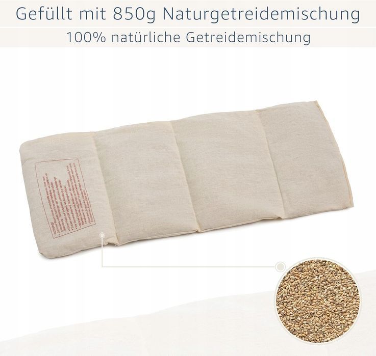 Amago - Poduszka Z Naturalną Mieszanką Zbóż 850G Z Dzianiny 50X20Cm