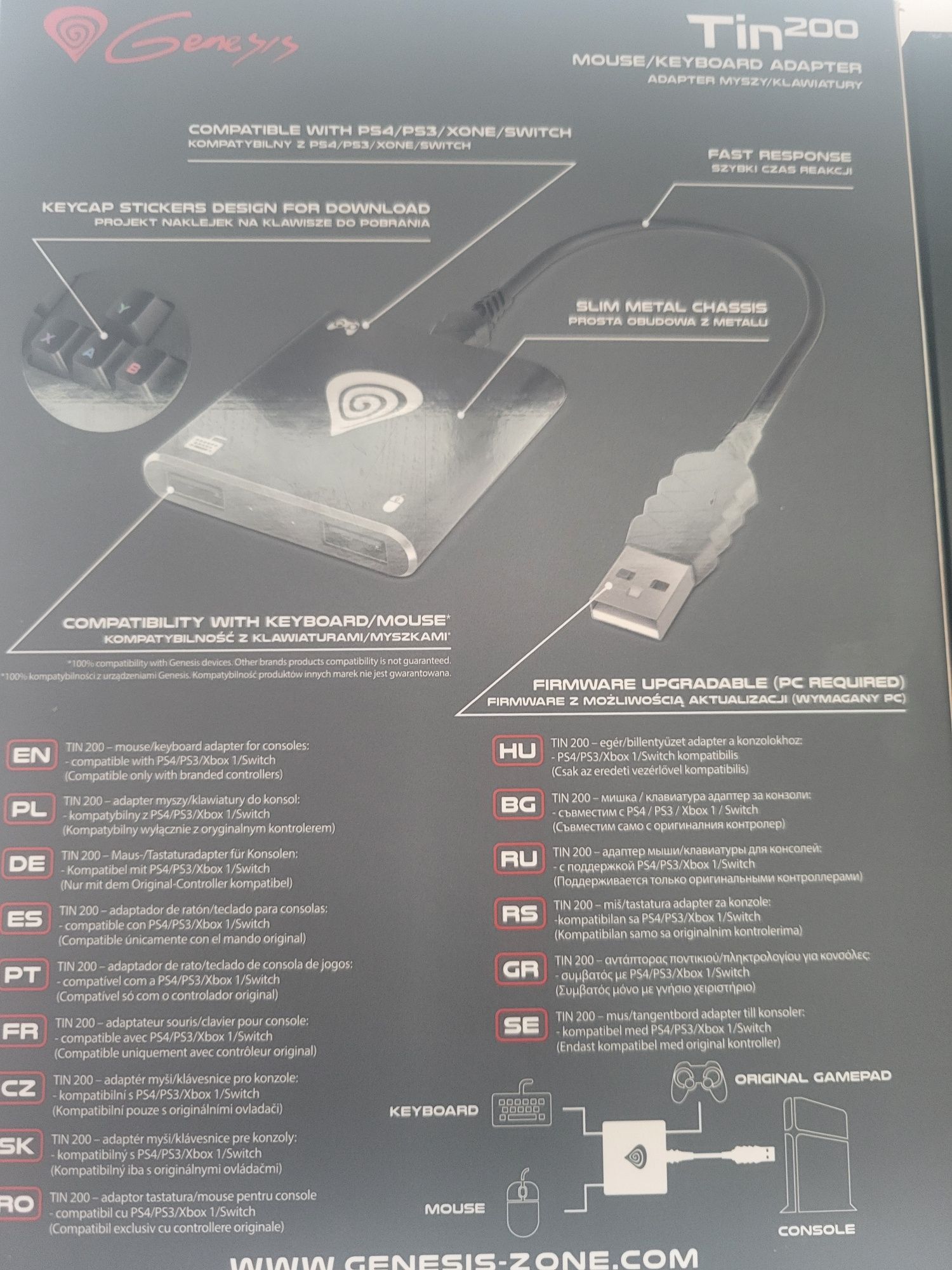 Adapter do konsol Genesis Tin 200