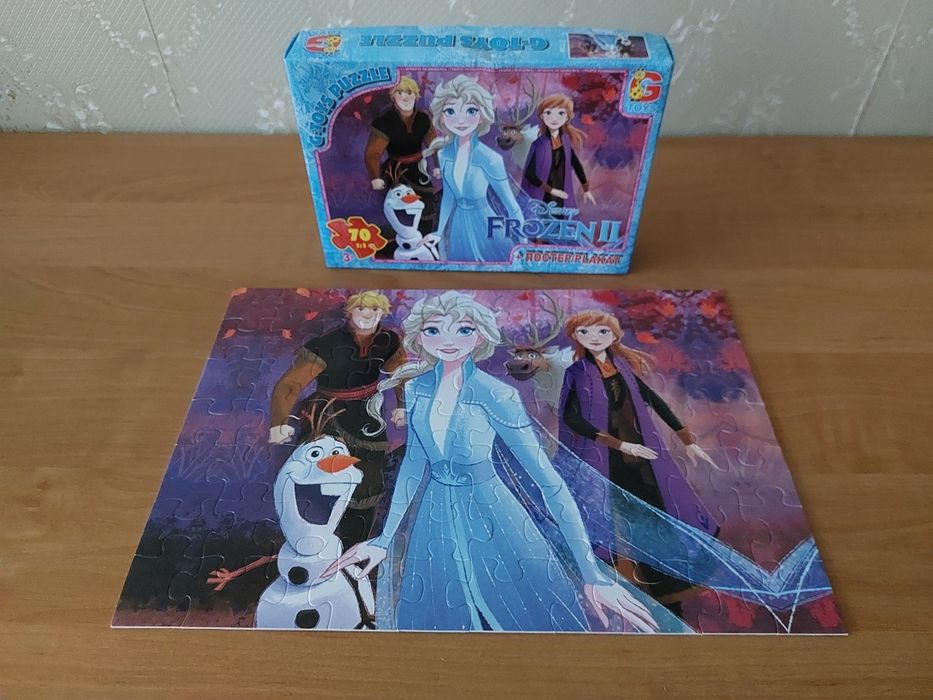Пазли дитячі дерев'яні і бумажні. Frozen ll, minnie Disney