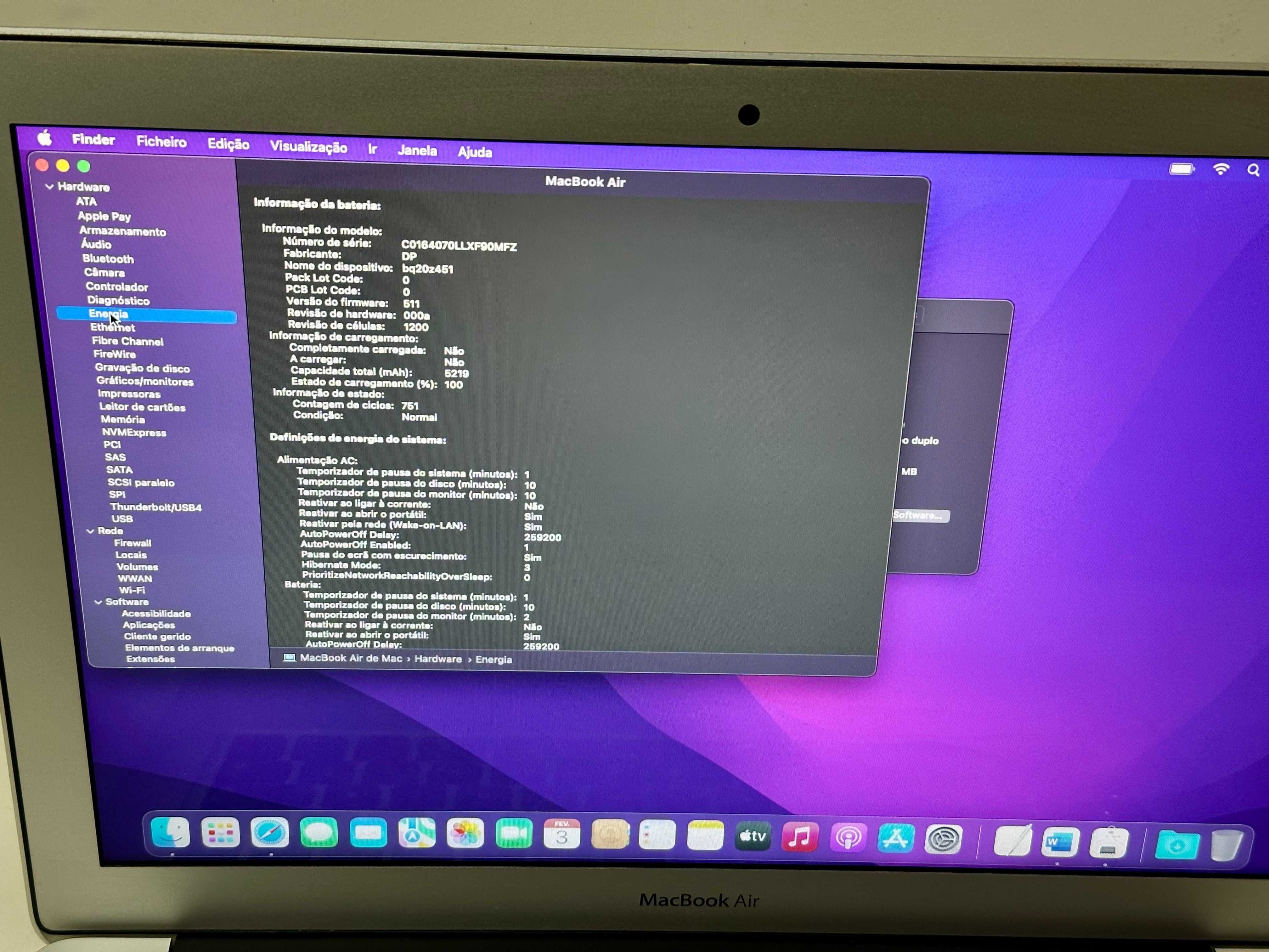 Macbook Air 13 - 2015 - 8gb Ram - 256gb SSD