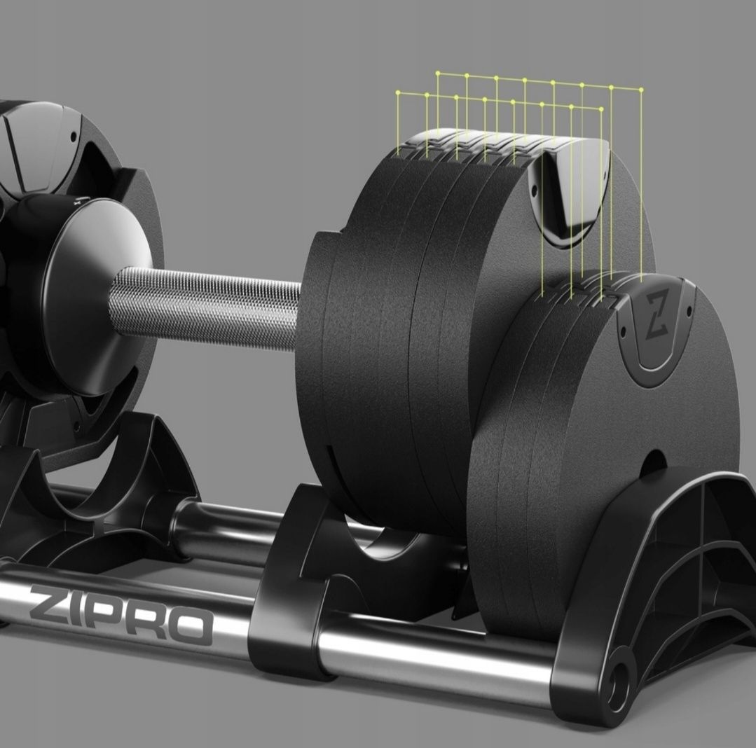 Гантелі чавунні регульовані Zipro 2x 36 кг