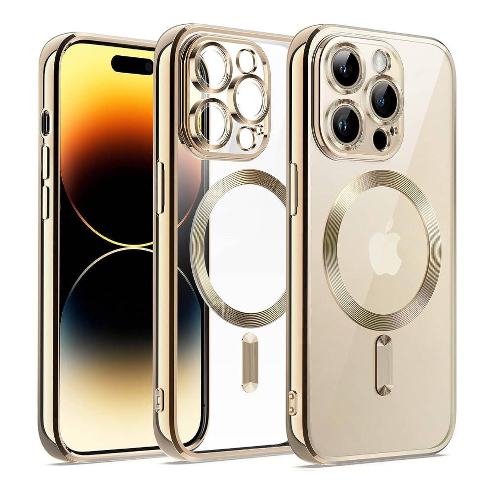 Etui do iPhone 12 MagSafe Case z osłoną aparatu złote