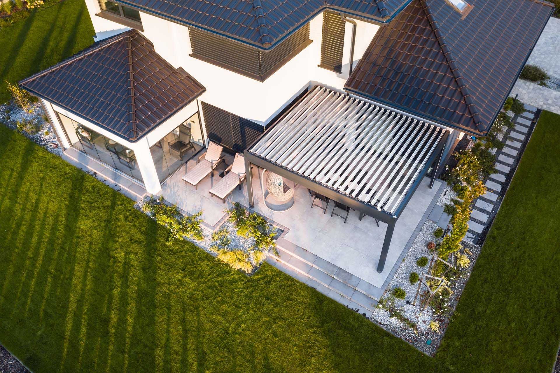 Pergola Ogród zimowy Zadaszenie tarasu Lamele Nowoczesny Design