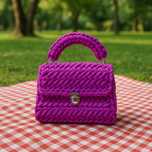 Bolsa de croche com fio de malha