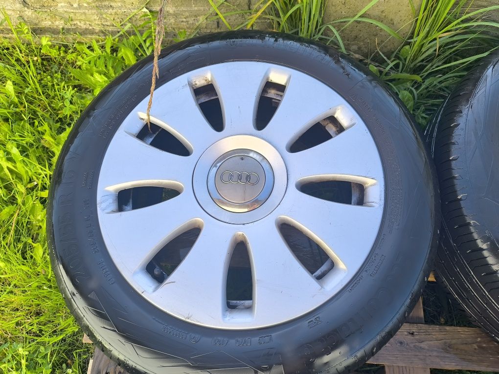 4 x felgi aluminiowe 16"+ opony Audi 5x112 7Jx16 ET42