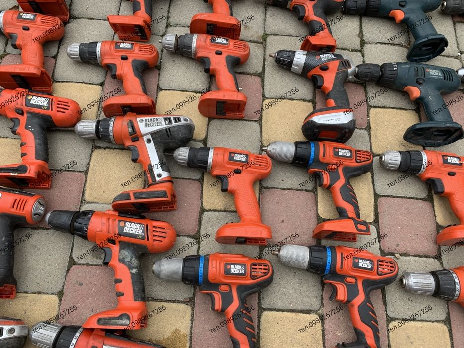 Шуруповерт, дрель, шурупокрут, Black Decker, Bosch, DeWalt
