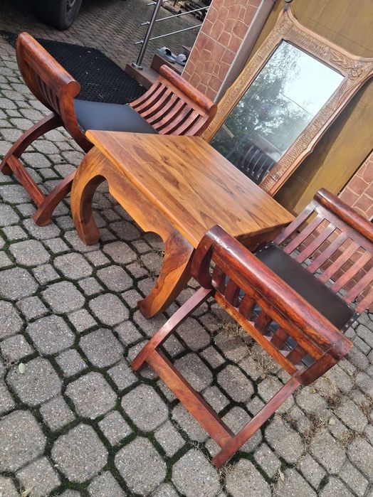 Sliczne meble wypoczynkowe  z litego drewna Idyjskie
