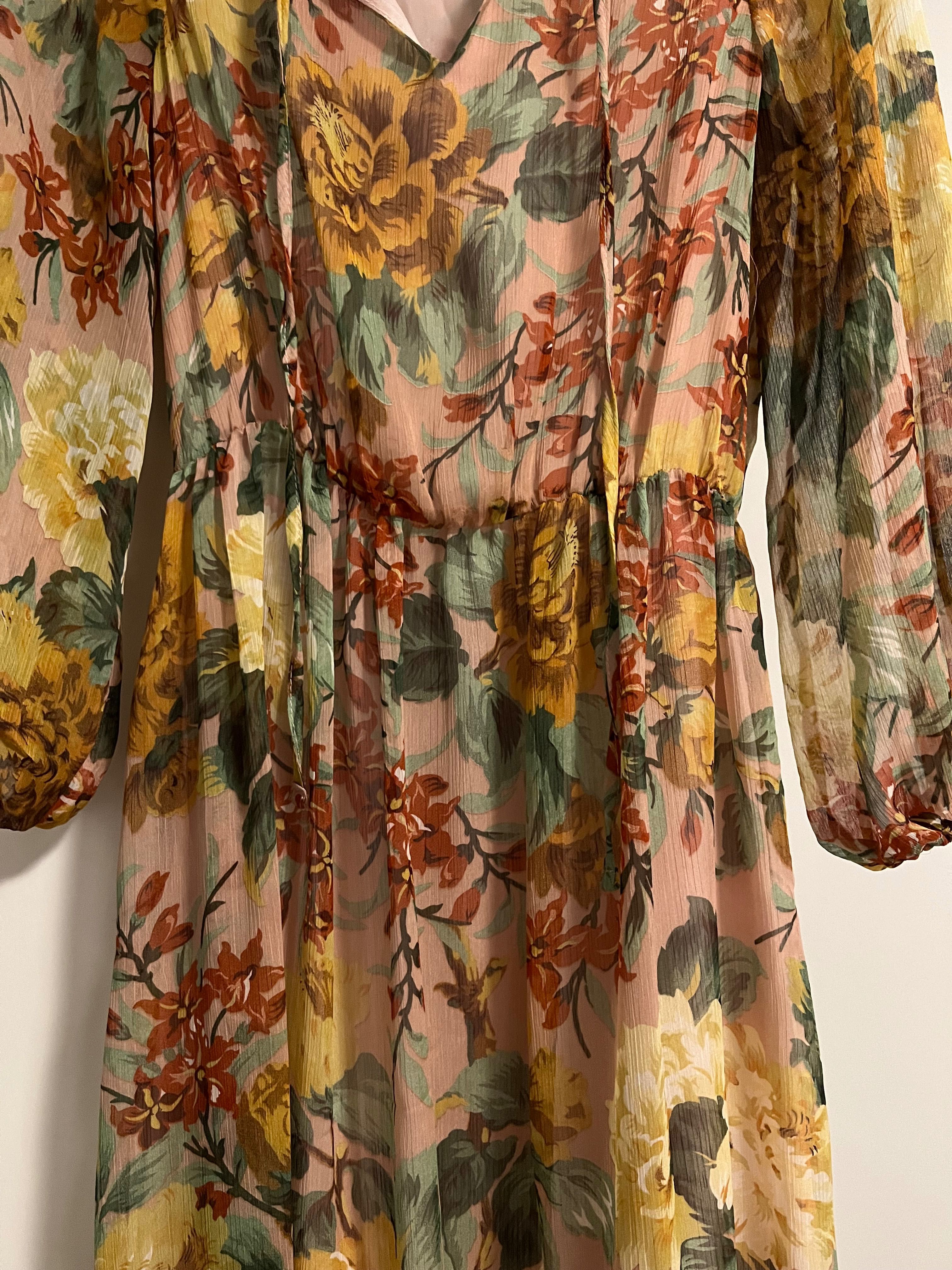 Reserved maxi sukienka w kwiaty XS 34