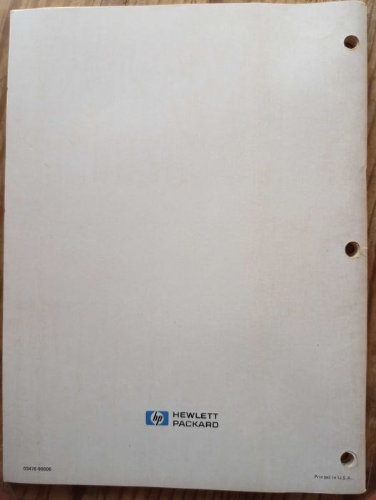 Manual HP 3476B - Original