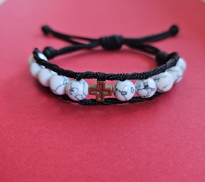 Bransoletka dziesiątka Różańca howlit