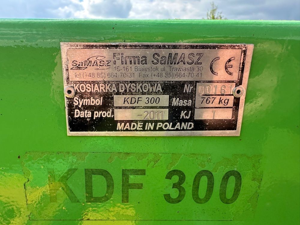 Kosiarka Samasz KDF 300 nie pottinger lely kuhn fella vicon krone