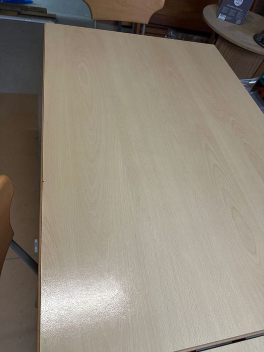 Mesa cozinha madeira maciça com cadeiras extensível