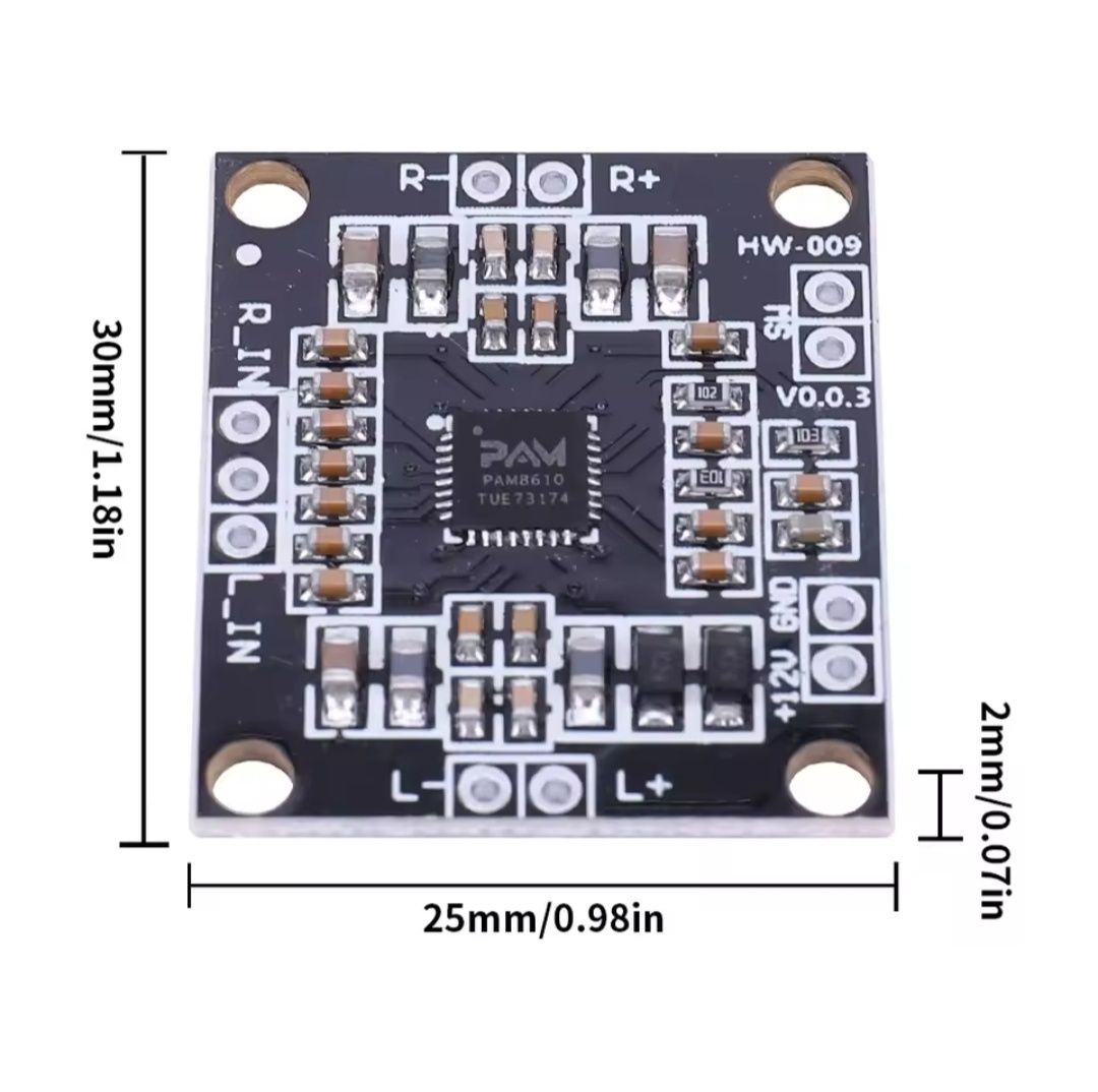 Усилитель звука цифровой 15w stereo встраиваемый