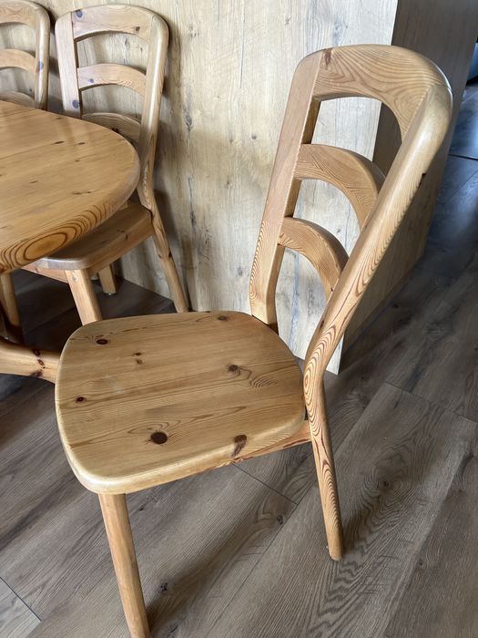 Stól drewniany rozkladany z 6 krzesłami