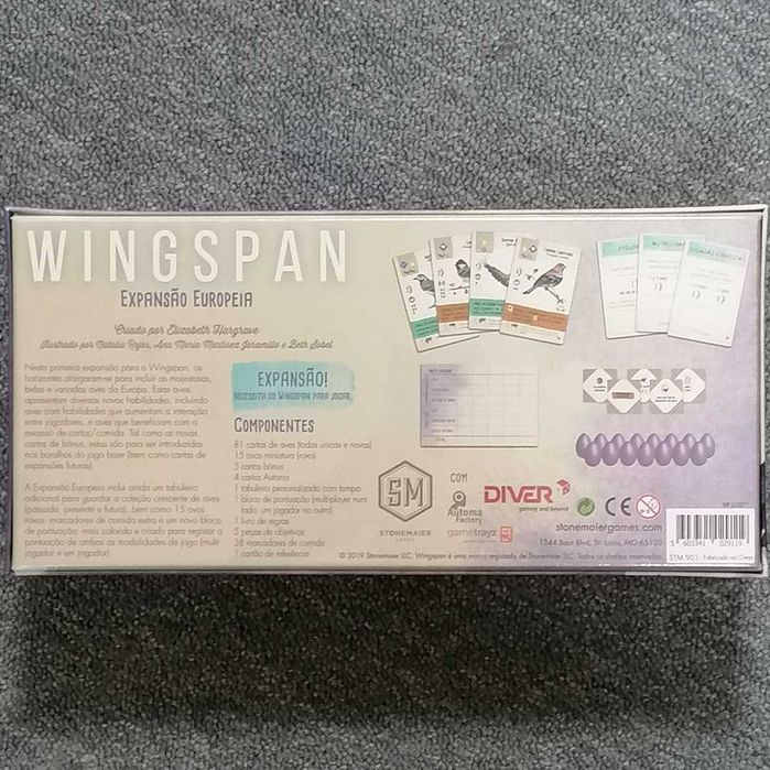 Wingspan: Expansão Europeia - expansão para jogo de tabuleiro