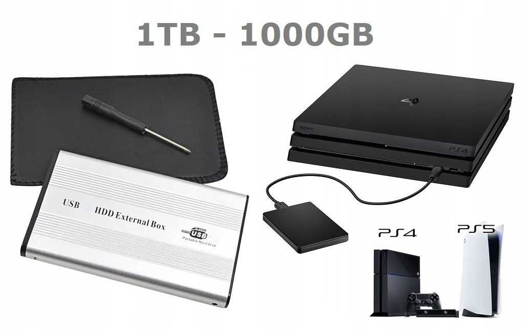 Nowy dodatkowy Dysk 1TB USB 3.0 do konsoli PS4 PS5 * Wejherowo