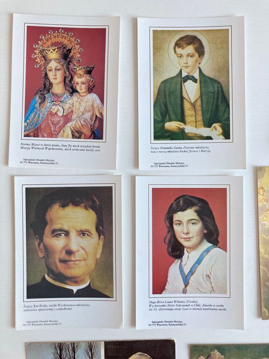 stare kartki pocztowe, obrazki religijne