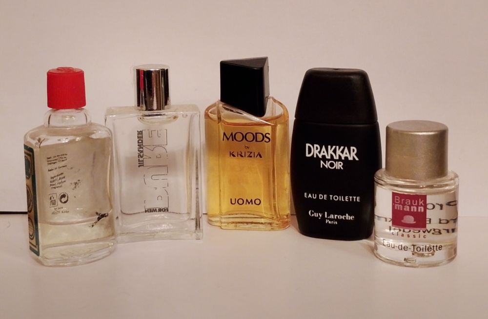 Zestaw miniaturek perfum 5 szt Drakkar Krizia Brauk Jil Sander