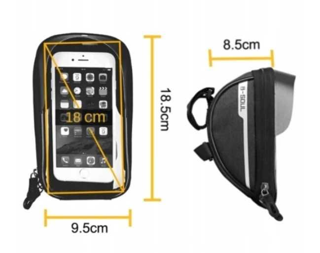 Sakwa na rower, na telefon, uchwyt, torba rowerowa, etui, wodoodporne