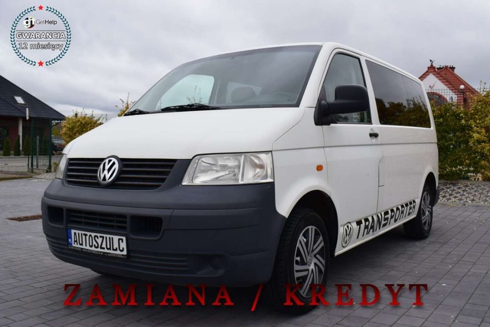 Volkswagen Transporter 1.9 TDI, 9-Osobowy, Zarejestrowany, Klimatyzacja, Hak, Model : 2006