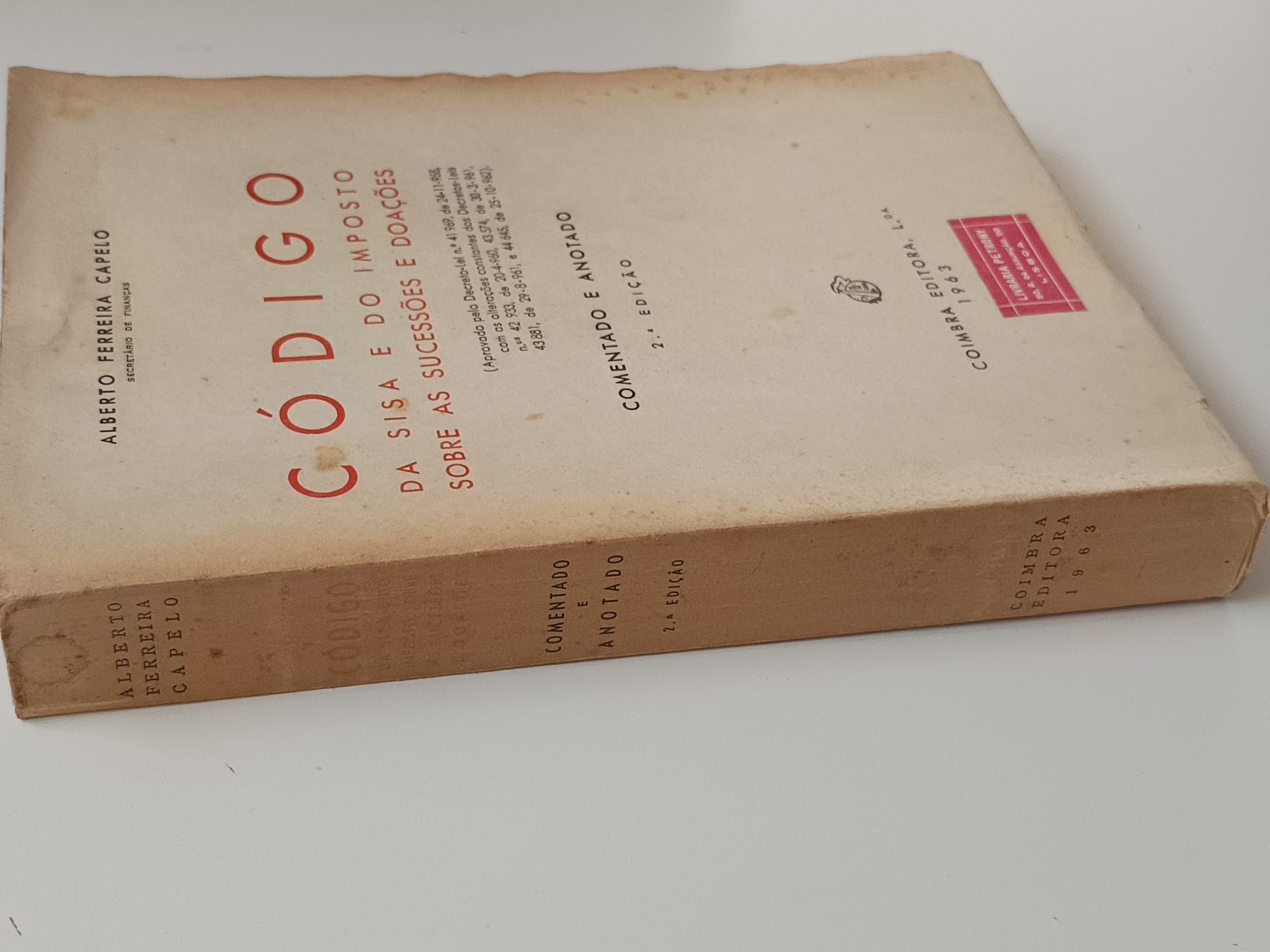 Codigo da sisa imposto de sucessões e doações (1963)