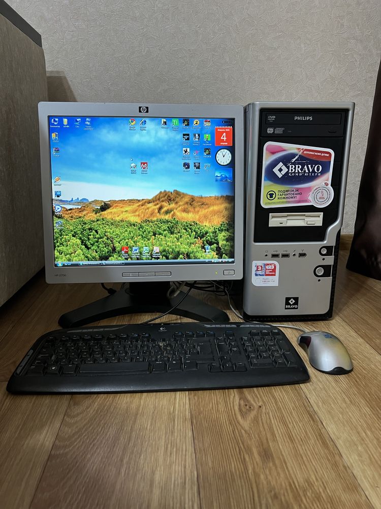 Компьютер системний блок Bravo + Монітор HP L1706