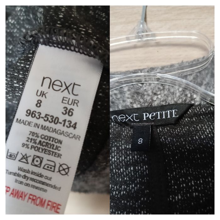 Kardigan, narzutka, długi sweter, r. 36