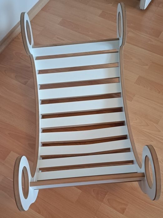 Drewniany bujak Montessori + ścianka wspinaczkowa!/zjeżdżalnia