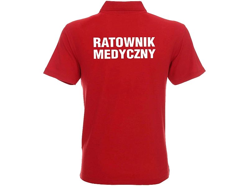 Koszulka Polo męska Ratownik Medyczny czerwona (xl)