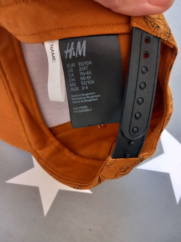 Boné criança laranja com dinossauros H&M