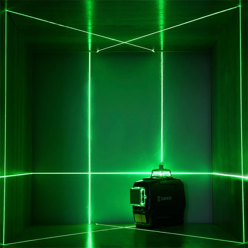 Лазерный уровень Deko Деко 3д Одесса нивелир,360' зелёный луч