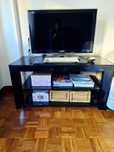 Mesa Tv em vidro preto