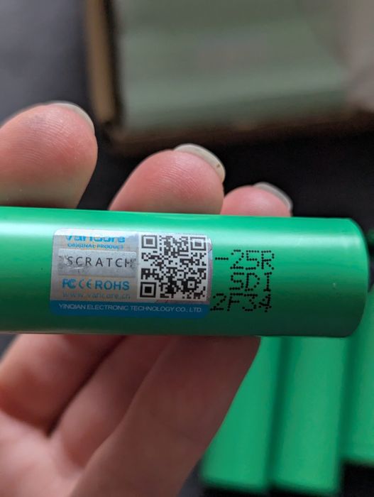 Акумуляторні батареї 18650, 2500 мАг 10 шт