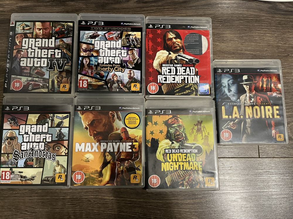 Gta san andreas + 4 IV dodatki + red dead redemption max payne ps3