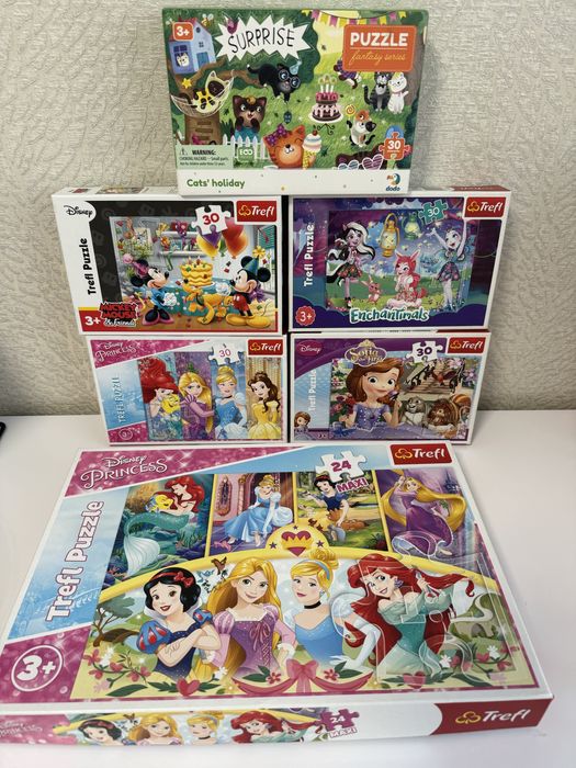 Пазли trefl disney princess, enchantimals , міккі маус