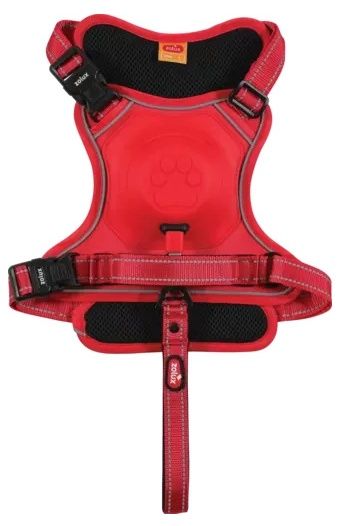 Szelki dla psa z wbudowaną smyczą automatyczną - Zolux XL czerwone