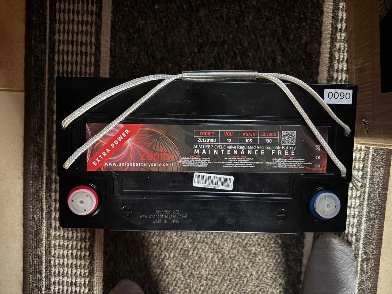 Zenith AGM Deep Cycle 12V 130Ah глибокий розряд ZL120190