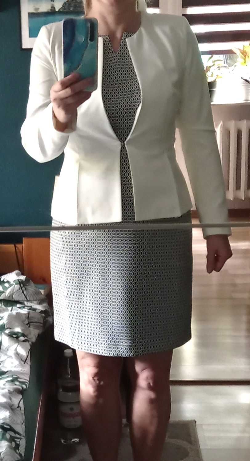 Sukienka i żakiet komplet komunia ślub