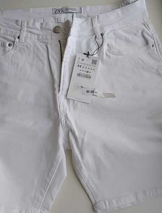 Шорты женские, мужские  ZARA, 98% хлопок, 2% эластан, EUR44 USA34