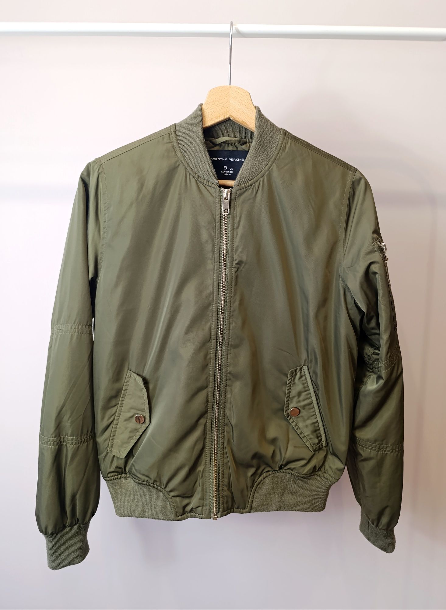 Dorothy Perkins damska kurtka bomberka bomber jacket khaki r.S wiosna